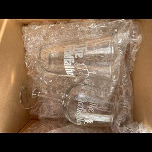 Set of God Mother/ Father glasses set! Never used